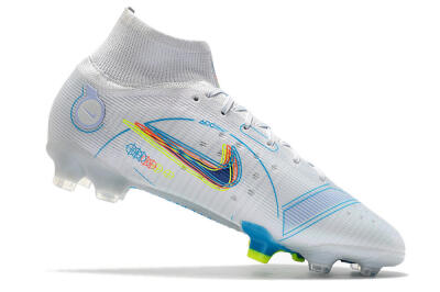 Men's Nike Mercurial Superfly 8 Elite FG Football Boots - White/Blue/Yellow