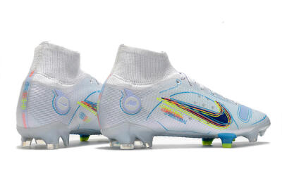Men's Nike Mercurial Superfly 8 Elite FG Football Boots - White/Blue/Yellow