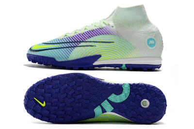 Men's Nike Mercurial Superfly 8 Elite TF Football Shoes - Jade/Yellow/Purple