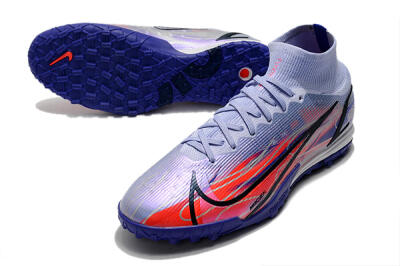 Men's Nike Mercurial Superfly 8 Elite TF Football Shoes - Blue/Red/Black