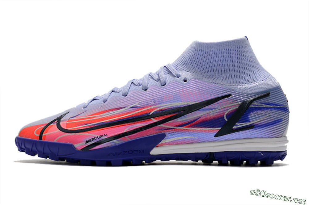 Men's Nike Mercurial Superfly 8 Elite TF Football Shoes - Blue/Red/Black 0