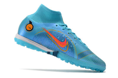Men's Nike Mercurial Superfly 8 Elite TF Football Shoes - Blue/Red/Yellow