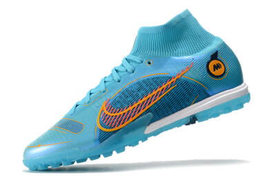 Men's Nike Mercurial Superfly 8 Elite TF Football Shoes - Blue/Red/Yellow