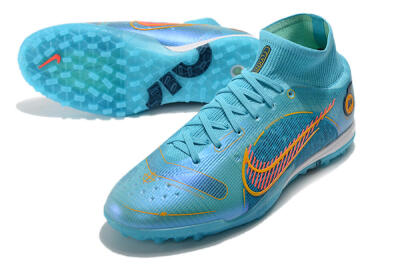 Men's Nike Mercurial Superfly 8 Elite TF Football Shoes - Blue/Red/Yellow