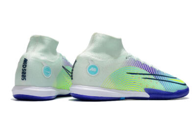Men's Nike Mercurial Superfly 8 Elite IC Football Shoes - Jade/Yellow/Purple