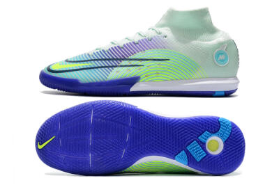 Men's Nike Mercurial Superfly 8 Elite IC Football Shoes - Jade/Yellow/Purple