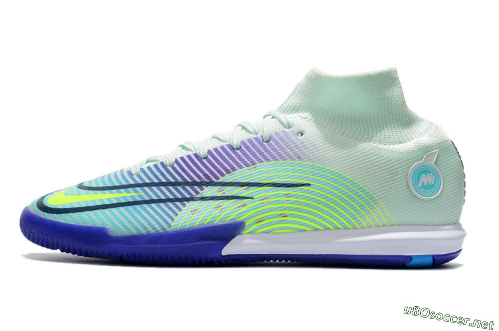 Men's Nike Mercurial Superfly 8 Elite IC Football Shoes - Jade/Yellow/Purple 0
