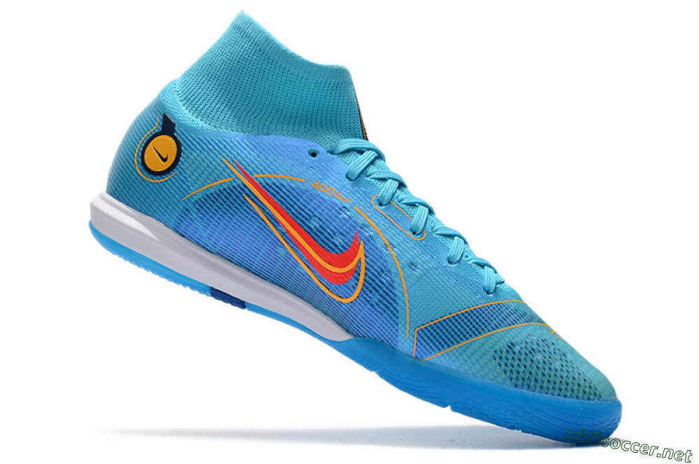 Men's Nike Mercurial Superfly 8 Elite IC Football Shoes - Blue/Red/Yellow 4