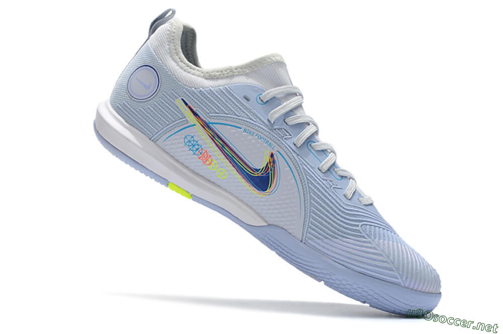 Men's Nike Mercurial Vapor 14 Pro IC Football Shoes - White/Blue/Yellow 4