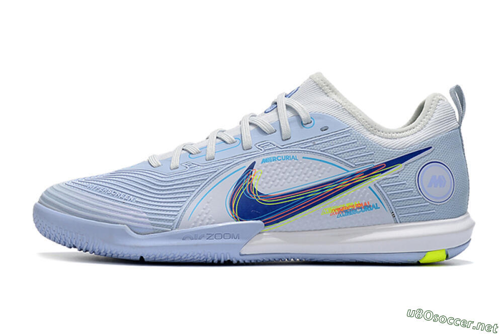 Men's Nike Mercurial Vapor 14 Pro IC Football Shoes - White/Blue/Yellow 0