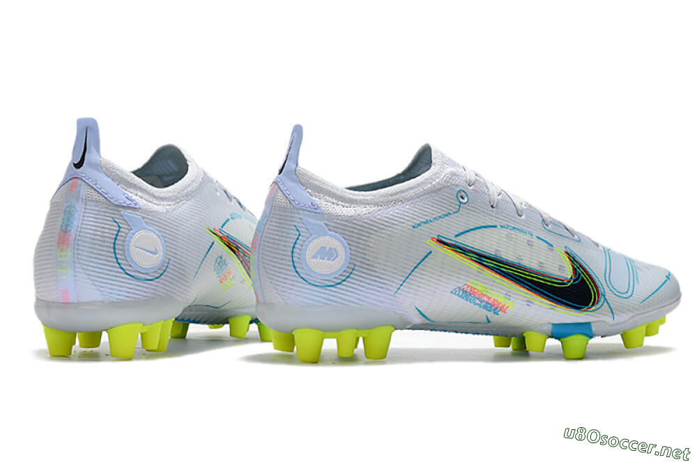 Men's Nike Mercurial Vapor 14 Elite AG Football Boots - White/Blue/Yellow 6