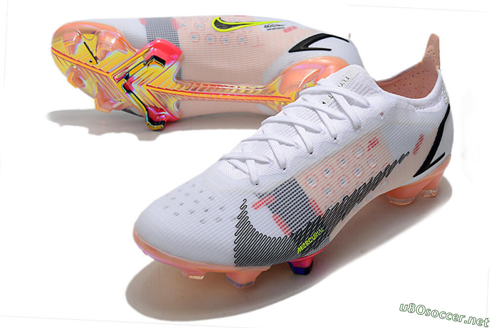Men's Nike Mercurial Vapor 14 Elite FG Football Boots - White/Pink/Black/Gold 3