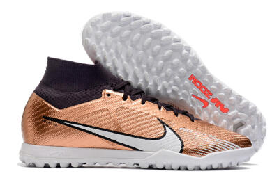 Men's Nike Air Zoom Mercurial Superfly 9 Elite TF Football Shoes - Gold/White/Black