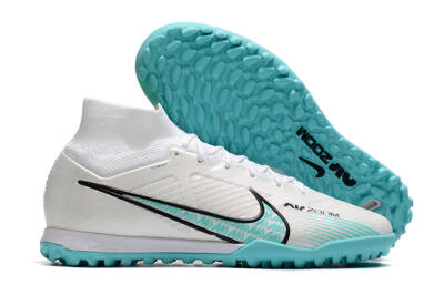 Men's Nike Air Zoom Mercurial Superfly 9 Elite TF Football Shoes - White/Jade/Black