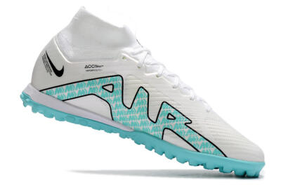 Men's Nike Air Zoom Mercurial Superfly 9 Elite TF Football Shoes - White/Jade/Black