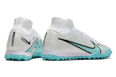 Men's Nike Air Zoom Mercurial Superfly 9 Elite TF Football Shoes - White/Jade/Black