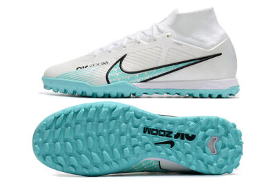 Men's Nike Air Zoom Mercurial Superfly 9 Elite TF Football Shoes - White/Jade/Black