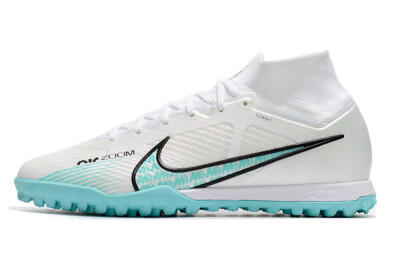 Men's Nike Air Zoom Mercurial Superfly 9 Elite TF Football Shoes - White/Jade/Black