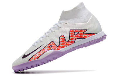 Men's Nike Air Zoom Mercurial Superfly 9 Elite TF Football Shoes - White/Red/Purple