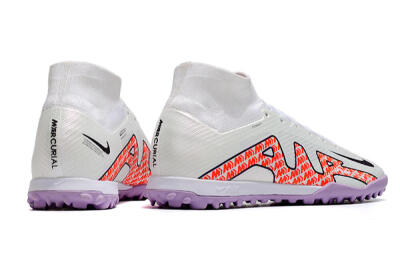 Men's Nike Air Zoom Mercurial Superfly 9 Elite TF Football Shoes - White/Red/Purple