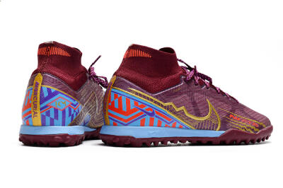 Men's Nike Air Zoom Mercurial Superfly 9 Elite TF Football Shoes - Red/Gold/Blue