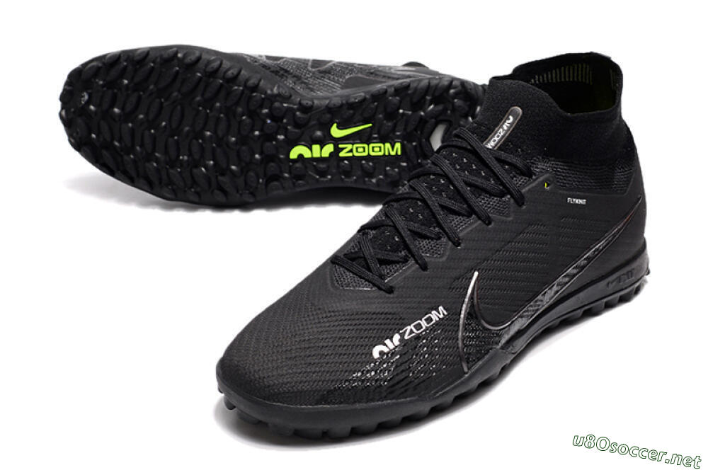 Men's Nike Air Zoom Mercurial Superfly 9 Elite TF Football Shoes - Black/White/Yellow 3