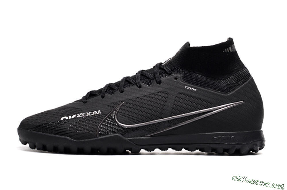 Men's Nike Air Zoom Mercurial Superfly 9 Elite TF Football Shoes - Black/White/Yellow 0