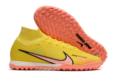 Men's Nike Air Zoom Mercurial Superfly 9 Elite TF Football Shoes - Yellow/Pink/Black