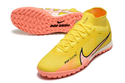 Men's Nike Air Zoom Mercurial Superfly 9 Elite TF Football Shoes - Yellow/Pink/Black