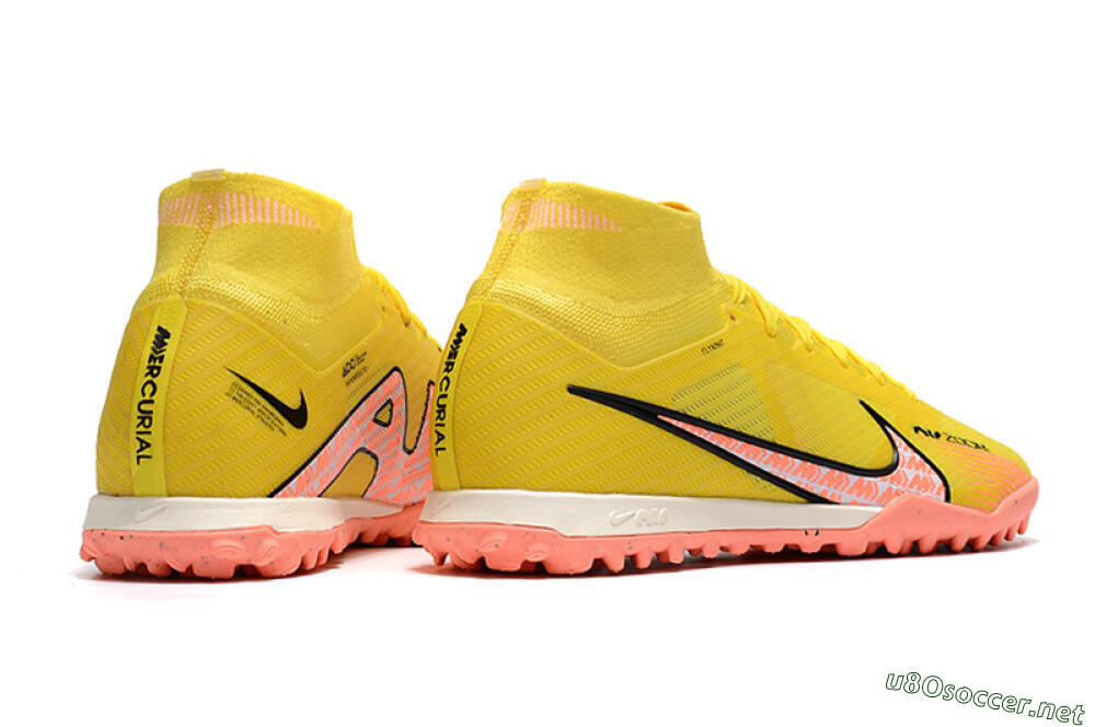 Men's Nike Air Zoom Mercurial Superfly 9 Elite TF Football Shoes - Yellow/Pink/Black 6