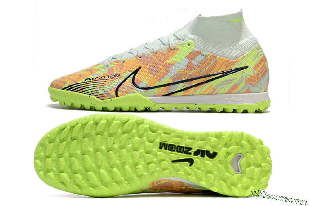 Men's Nike Air Zoom Mercurial Superfly 9 Elite TF Football Shoes - Yellow/Brown/Black 1