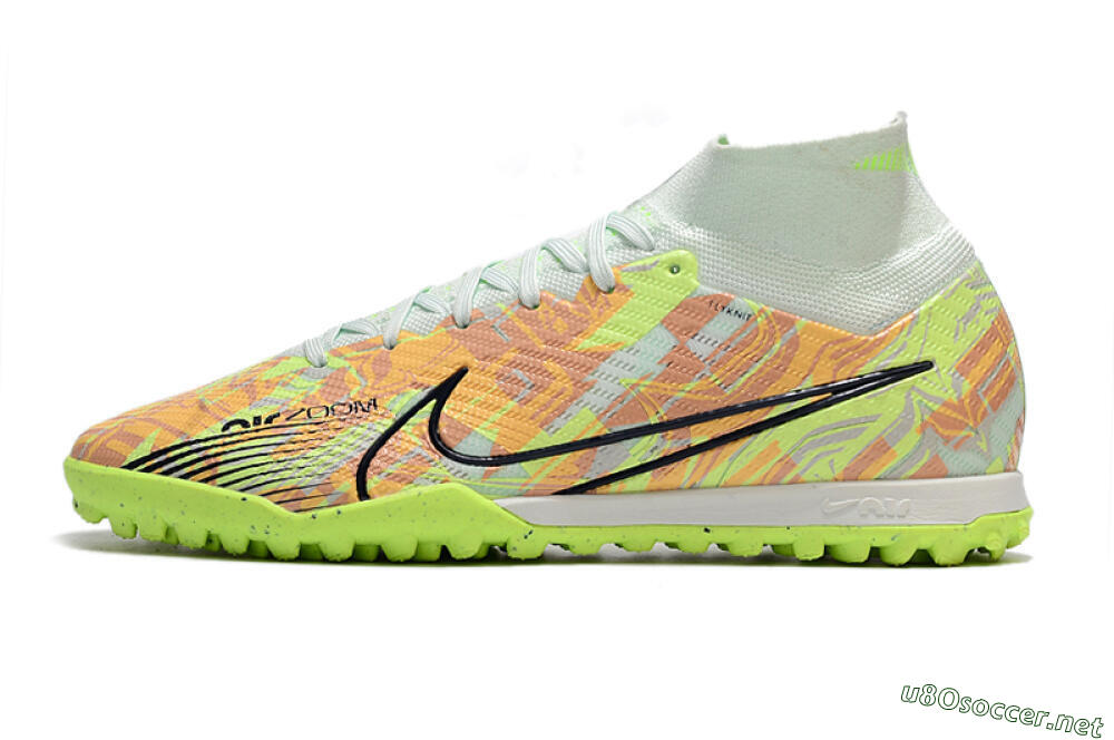 Men's Nike Air Zoom Mercurial Superfly 9 Elite TF Football Shoes - Yellow/Brown/Black 0