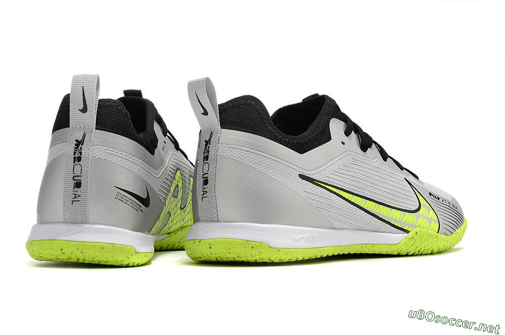 Men's Nike Air Zoom Mercurial Vapor 15 Pro IC Football Shoes - Silver/Yellow/Black 6