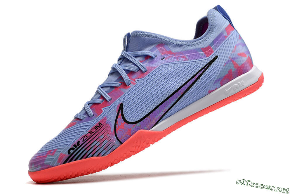 Men's Nike Air Zoom Mercurial Vapor 15 Pro IC Football Shoes - Blue/Purple/Red 5