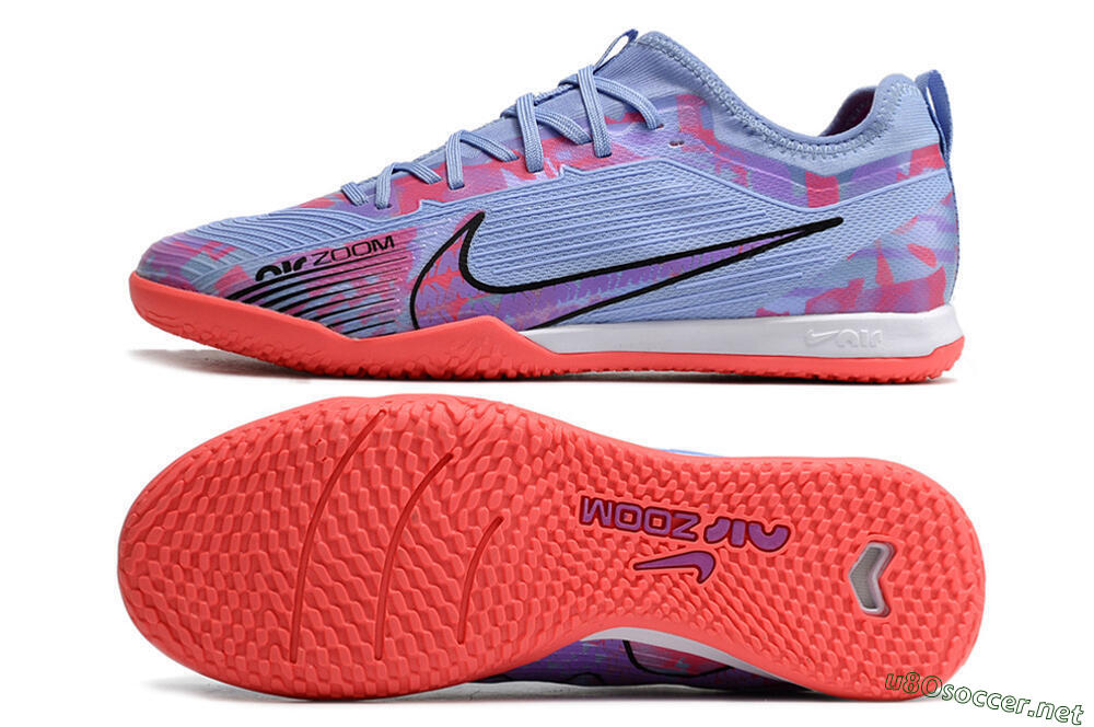 Men's Nike Air Zoom Mercurial Vapor 15 Pro IC Football Shoes - Blue/Purple/Red 1