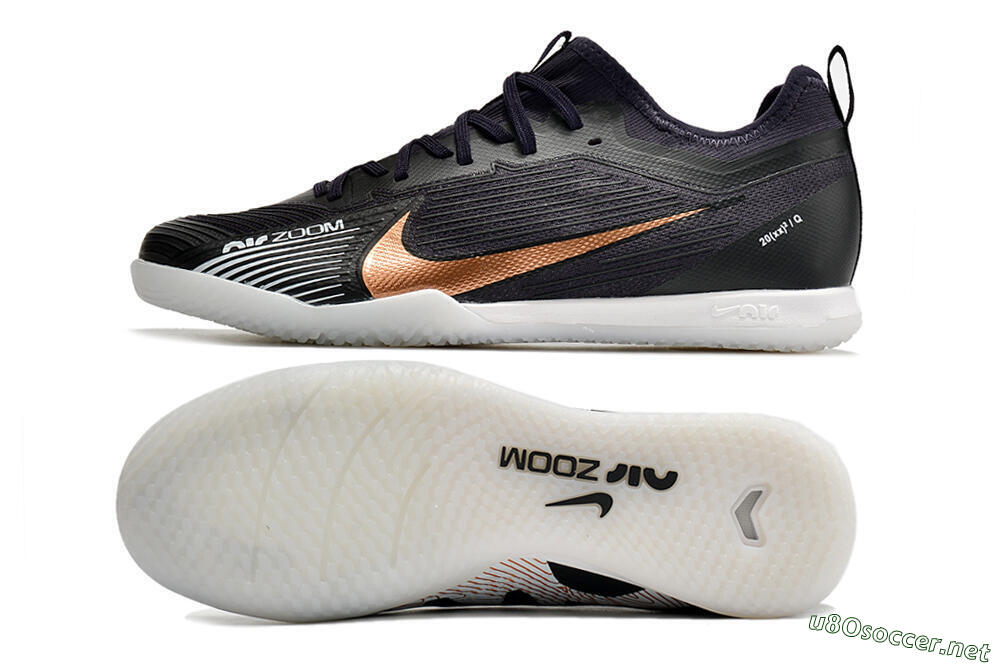 Men's Nike Air Zoom Mercurial Vapor 15 Pro IC Football Shoes - Black/Gold/White 1