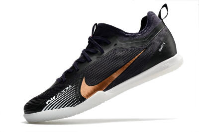 Men's Nike Air Zoom Mercurial Vapor 15 Pro IC Football Shoes - Black/Gold/White