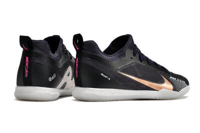 Men's Nike Air Zoom Mercurial Vapor 15 Pro IC Football Shoes - Black/Gold/White