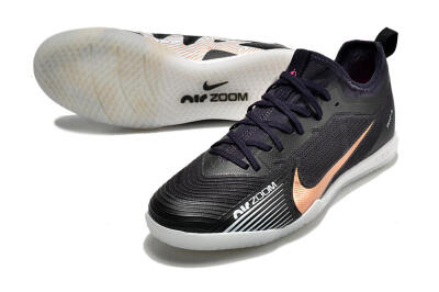 Men's Nike Air Zoom Mercurial Vapor 15 Pro IC Football Shoes - Black/Gold/White