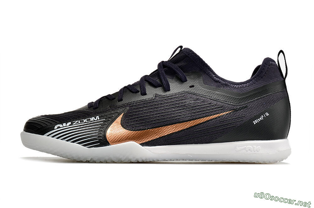 Men's Nike Air Zoom Mercurial Vapor 15 Pro IC Football Shoes - Black/Gold/White 0