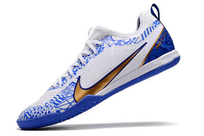 Men's Nike Air Zoom Mercurial Vapor 15 Pro IC Football Shoes - White/Blue/Gold