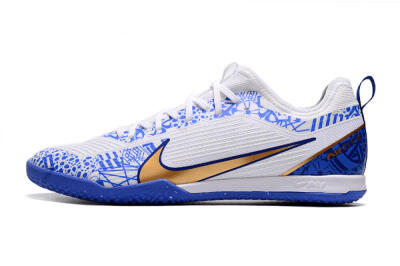 Men's Nike Air Zoom Mercurial Vapor 15 Pro IC Football Shoes - White/Blue/Gold