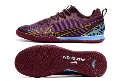 Men's Nike Air Zoom Mercurial Vapor 15 Pro IC Football Shoes - Red/Purple/Gold/Blue