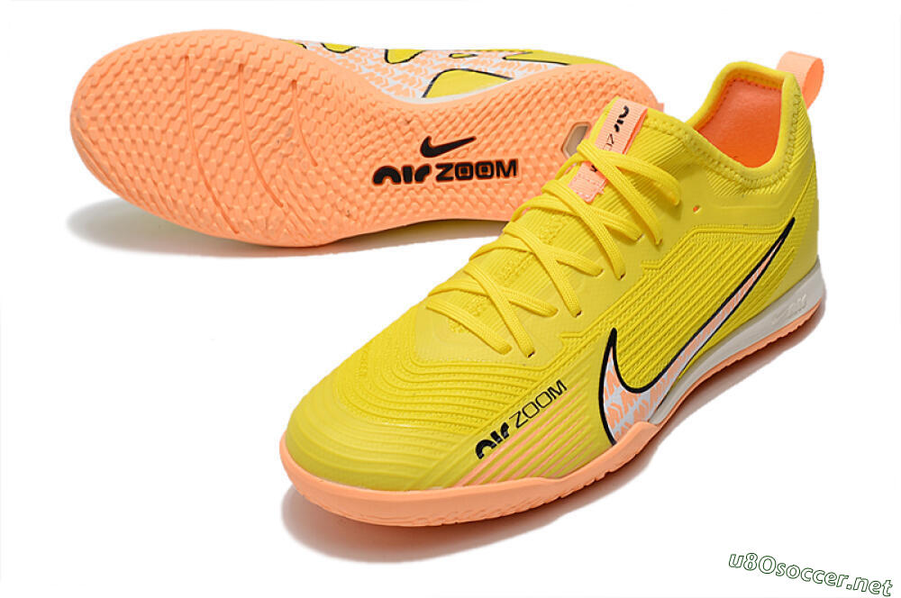 Men's Nike Air Zoom Mercurial Vapor 15 Pro IC Football Shoes - Yellow/Pink/Black 3