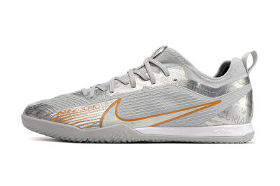 Men's Nike Air Zoom Mercurial Vapor 15 Pro IC Football Shoes - Silver/Gold/White