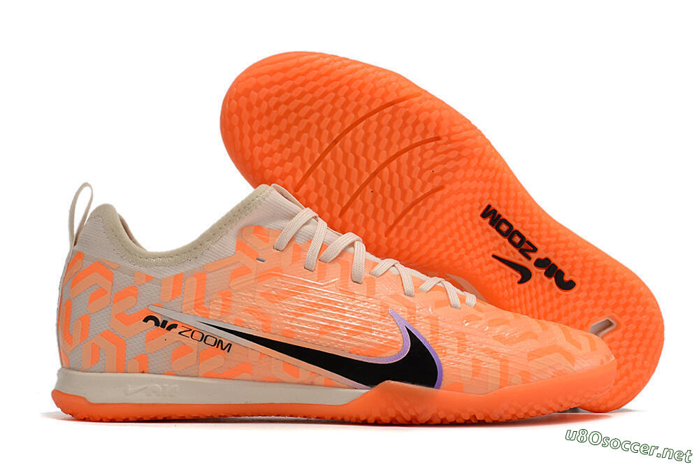 Men's Nike Air Zoom Mercurial Vapor 15 Pro IC Football Shoes - Orange/Purple/Black 2
