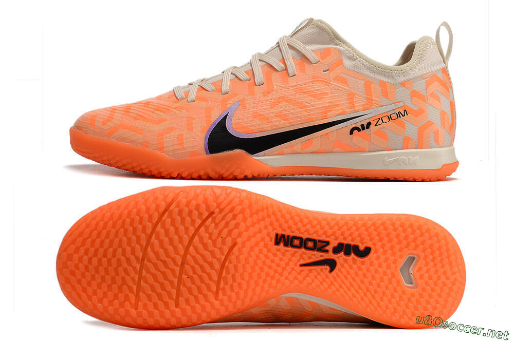 Men's Nike Air Zoom Mercurial Vapor 15 Pro IC Football Shoes - Orange/Purple/Black 1