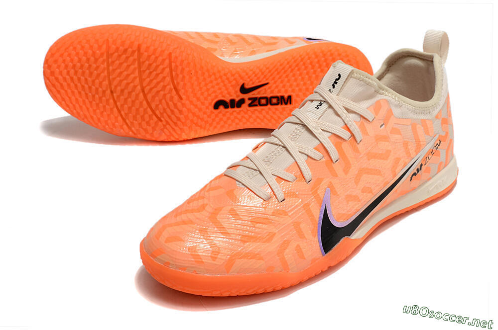 Men's Nike Air Zoom Mercurial Vapor 15 Pro IC Football Shoes - Orange/Purple/Black 3
