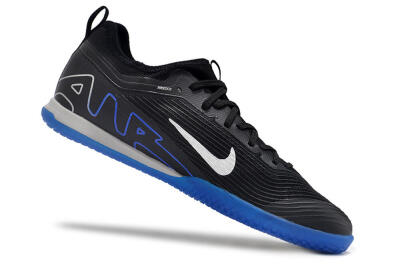 Men's Nike Air Zoom Mercurial Vapor 15 Pro IC Football Shoes - Black/Silver/Blue