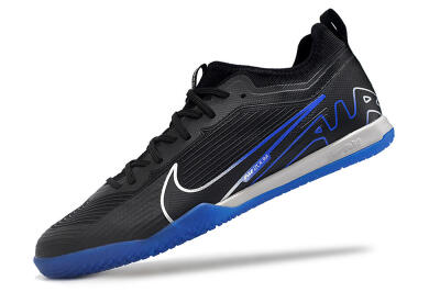 Men's Nike Air Zoom Mercurial Vapor 15 Pro IC Football Shoes - Black/Silver/Blue